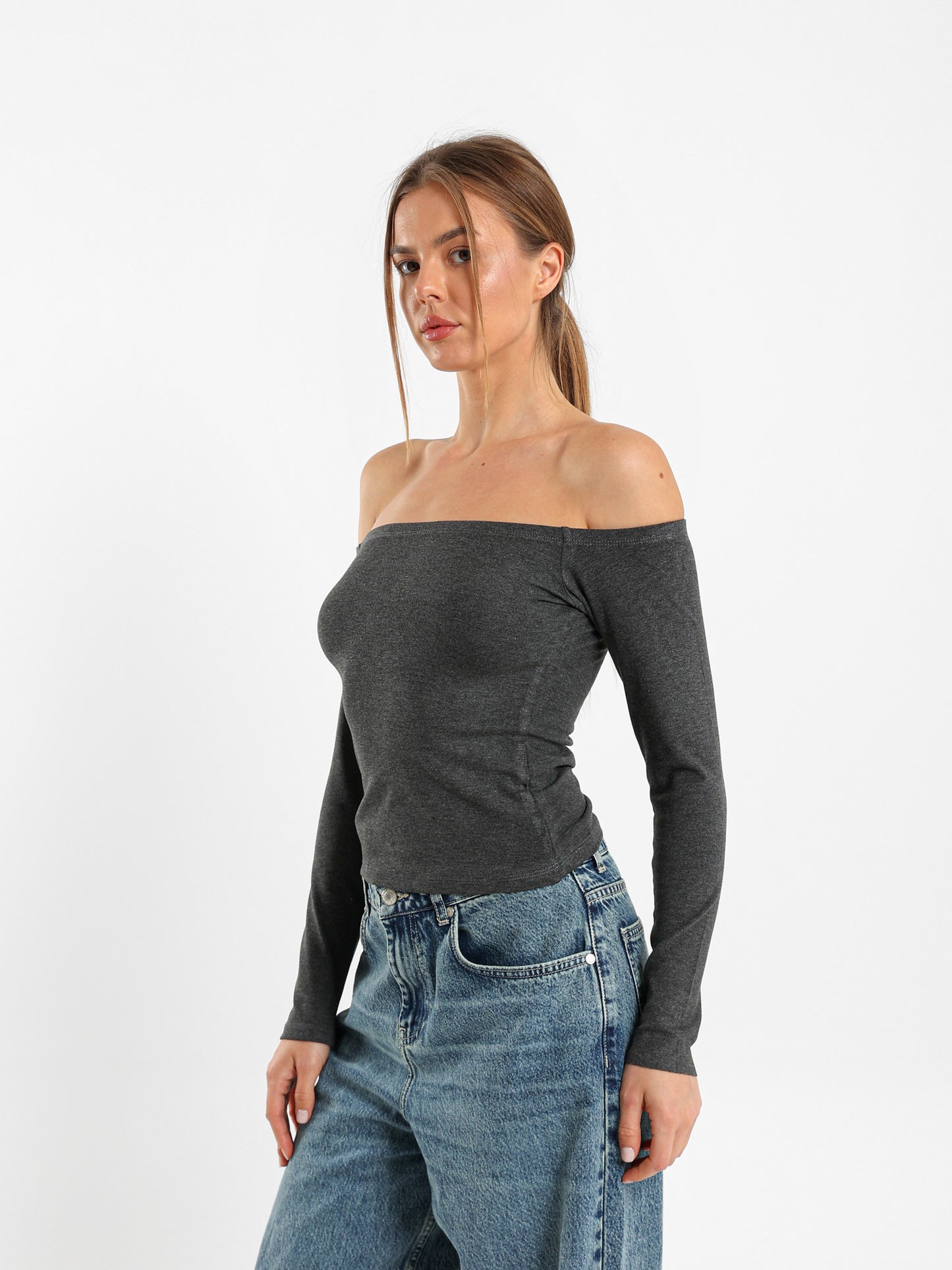 Off-Shoulder Fitted Top