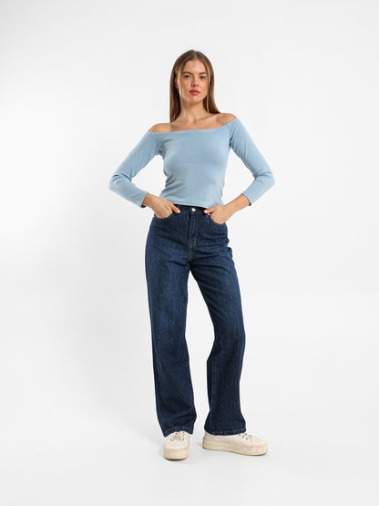 Off-Shoulder Fitted Top