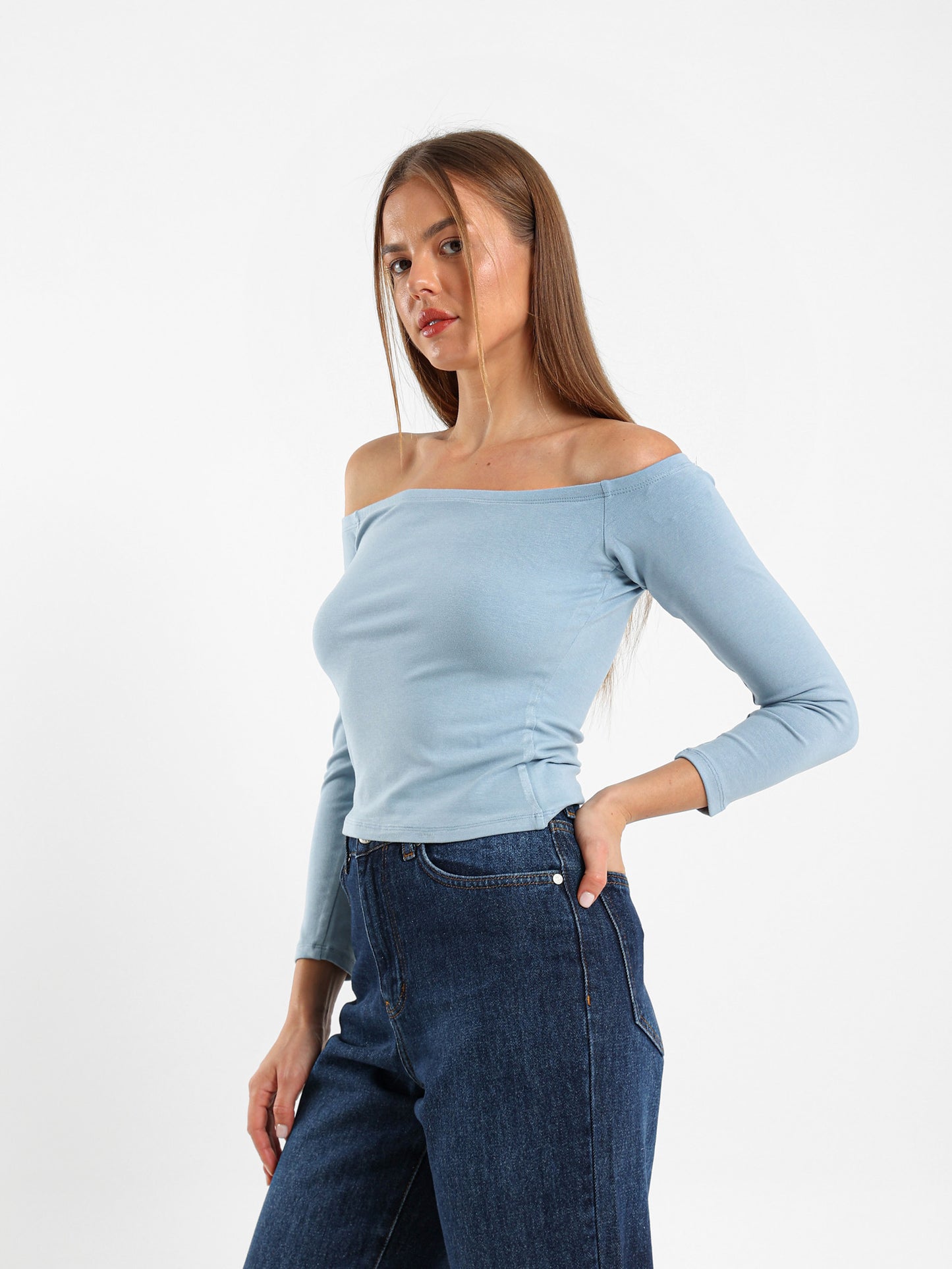 Off-Shoulder Fitted Top