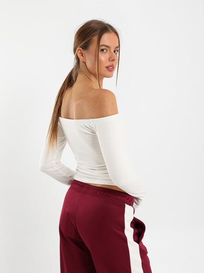 Off-Shoulder Fitted Top