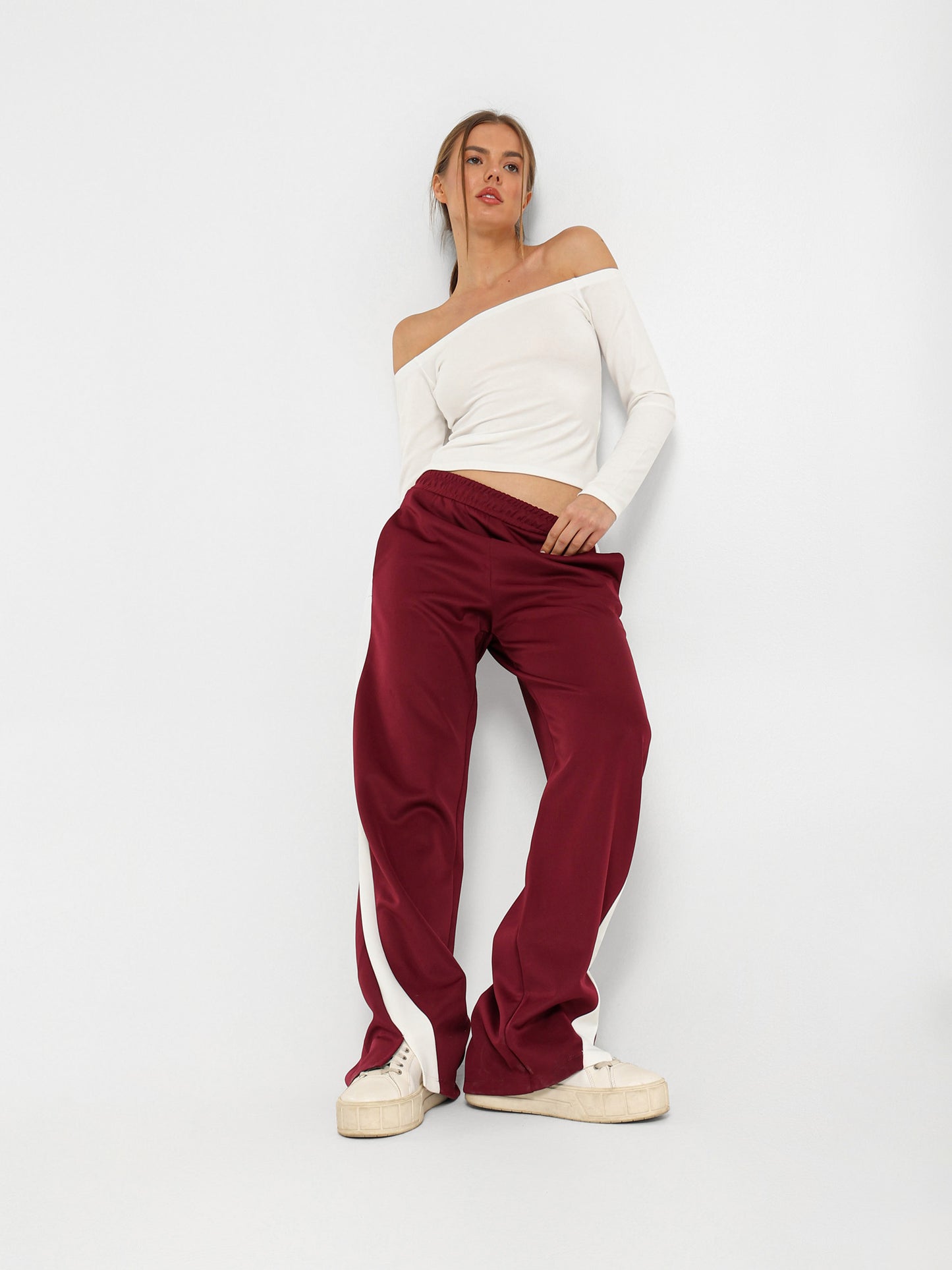 Contrast Panel Sweatpants