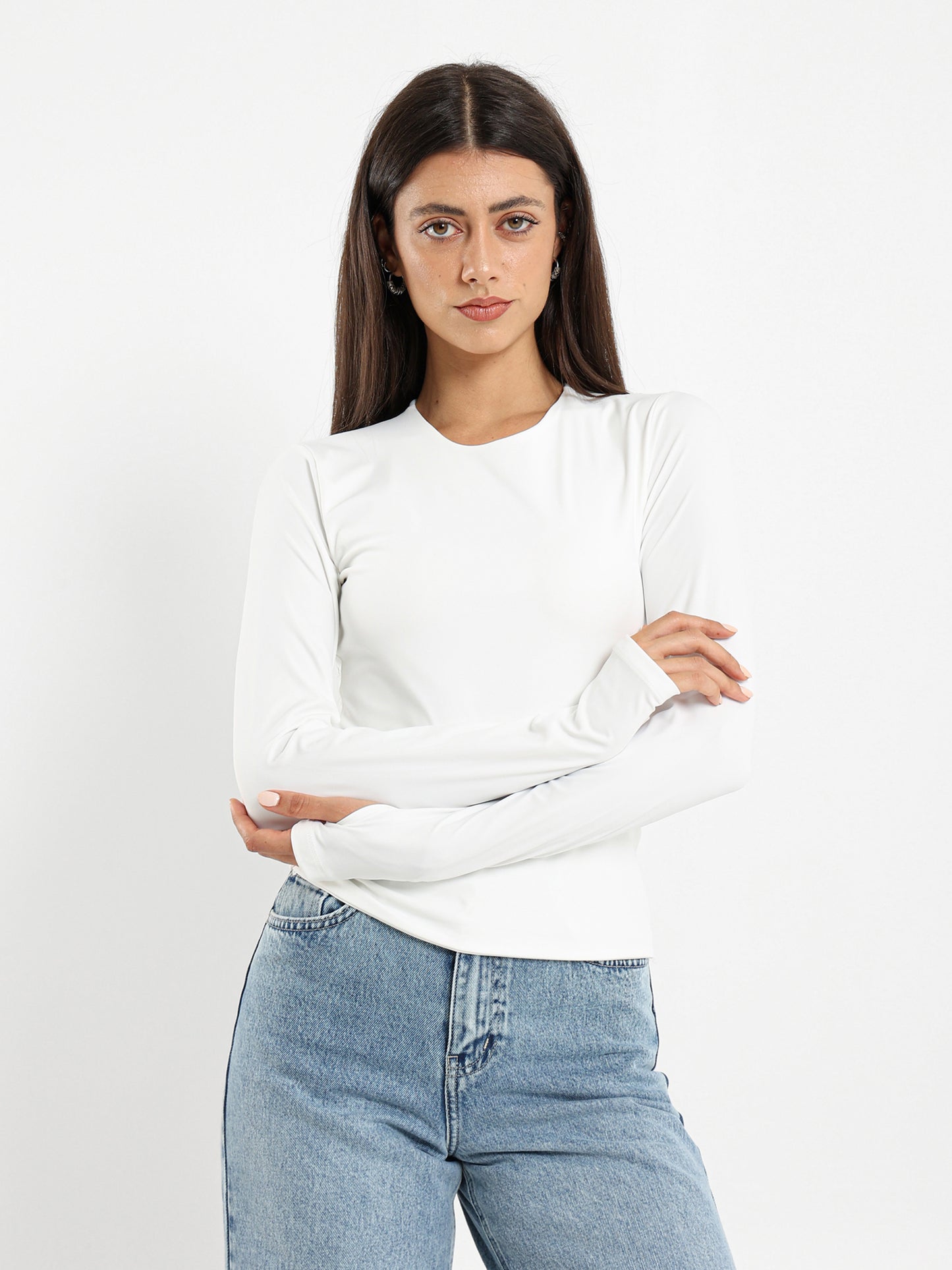 Long Sleeve Polyamide Top