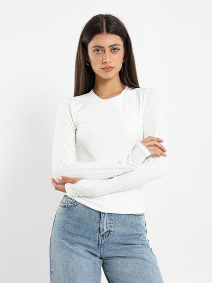 Long Sleeve Polyamide Top