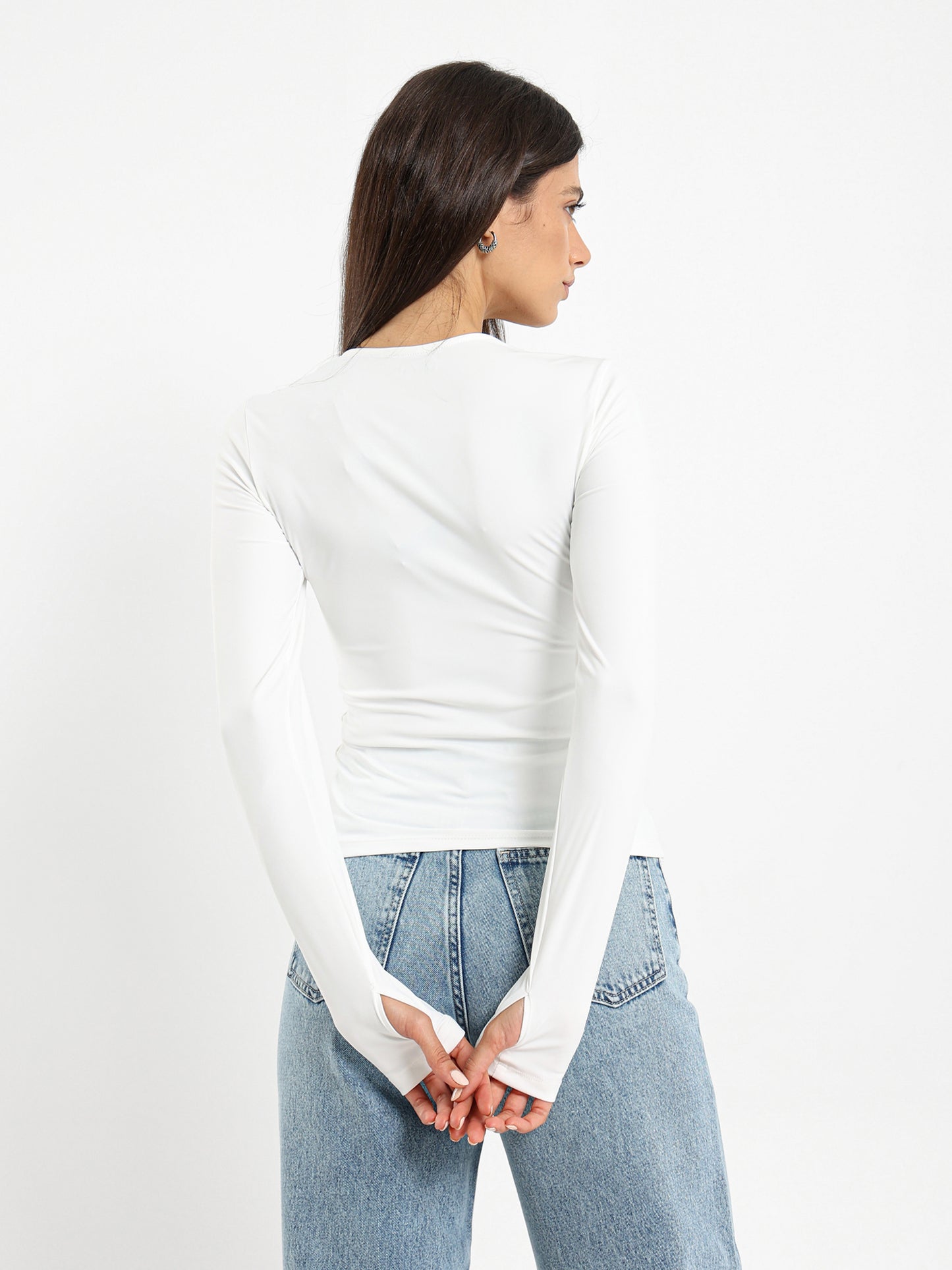 Long Sleeve Polyamide Top