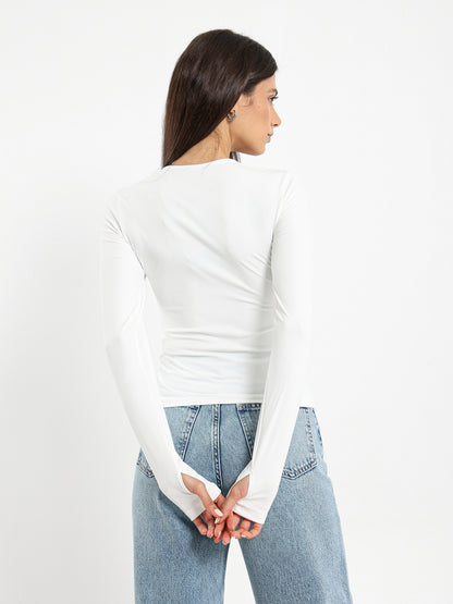 Long Sleeve Polyamide Top