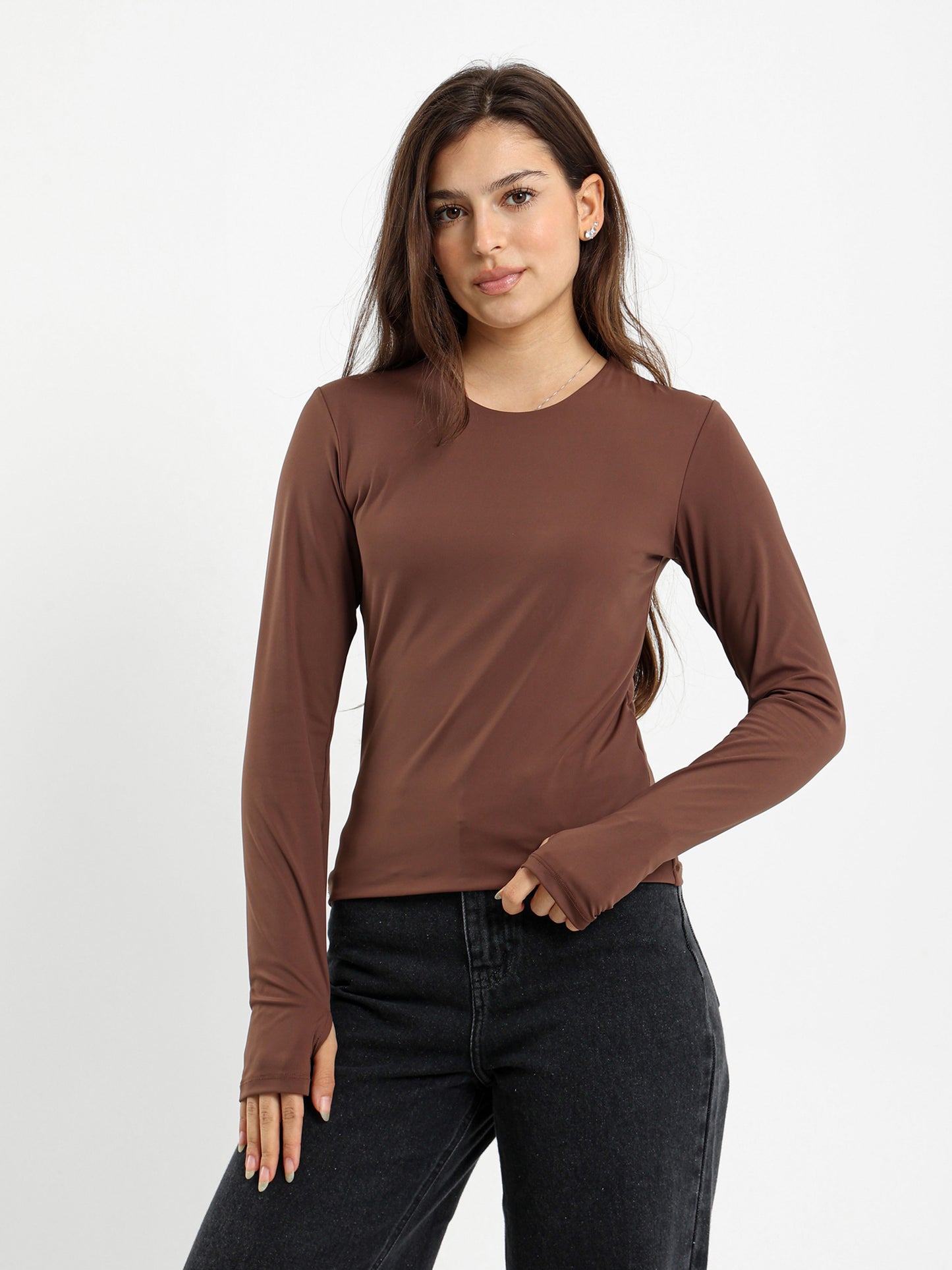 Long Sleeve Polyamide Top