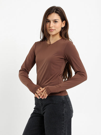 Long Sleeve Polyamide Top