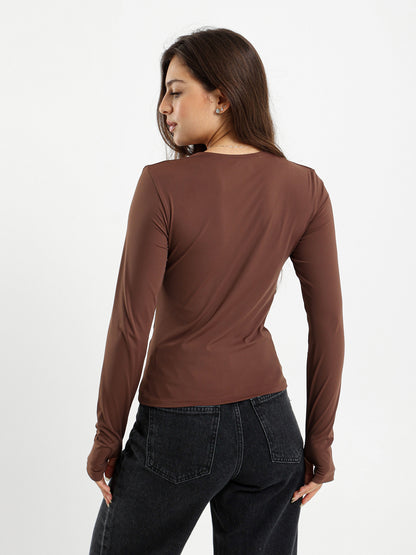 Long Sleeve Polyamide Top