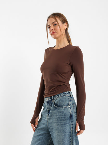 Long Sleeve Polyamide Top