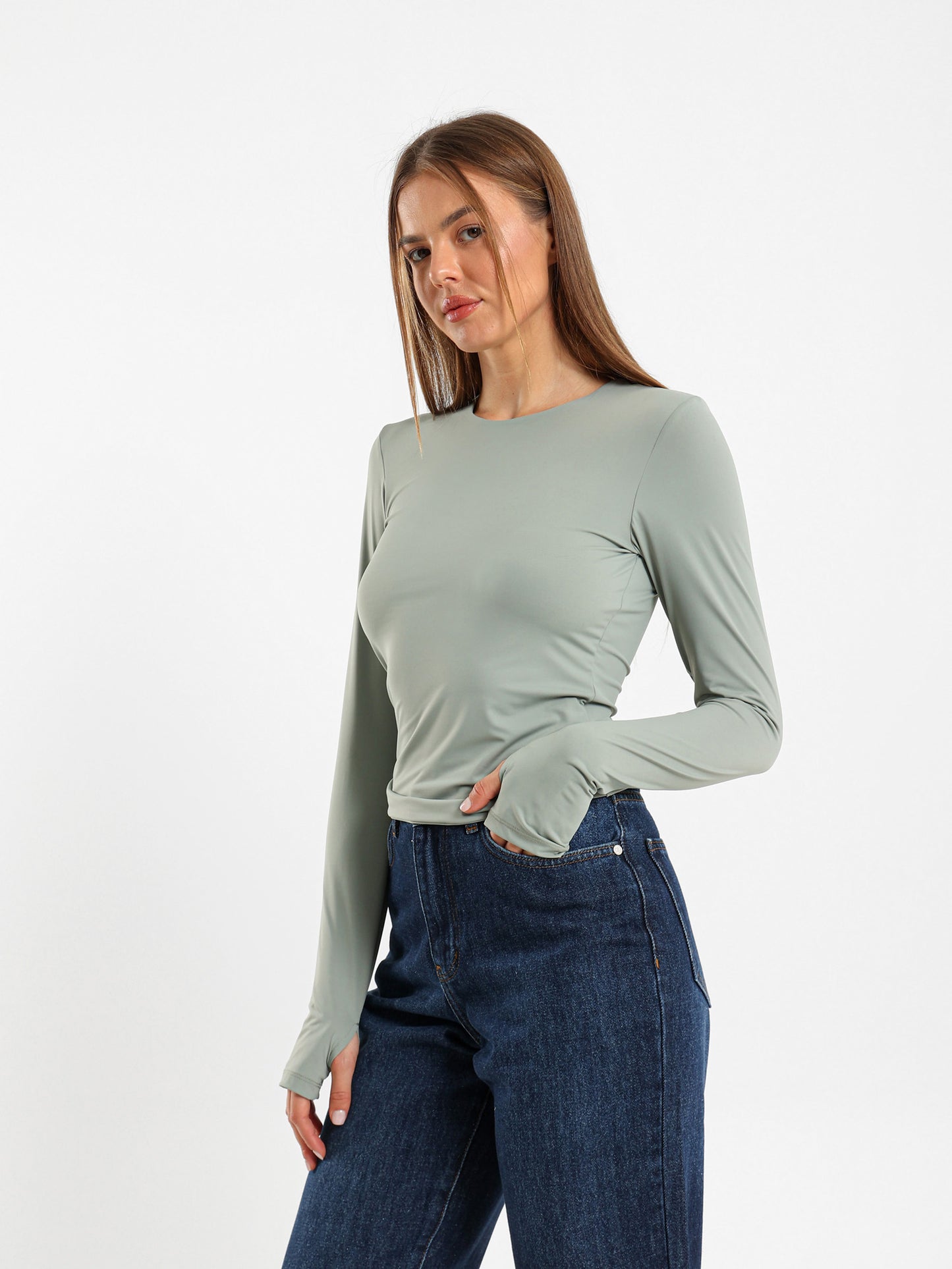 Long Sleeve Polyamide Top