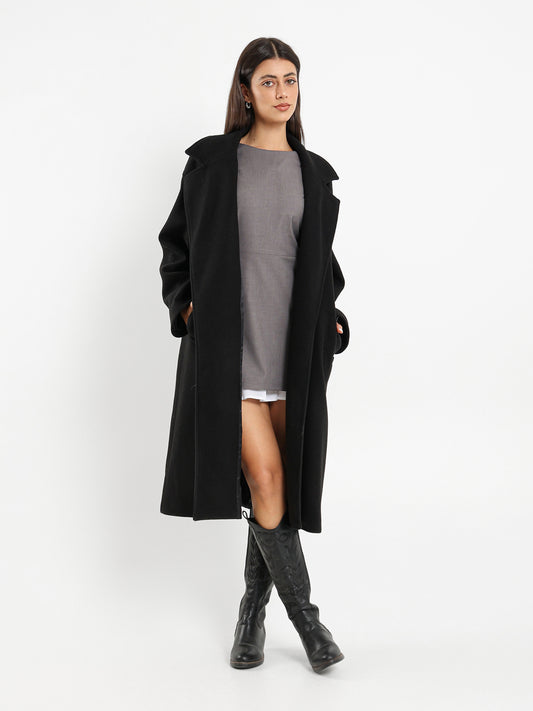 Lapel Collar Long Coat