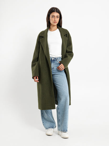 Lapel Collar Long Coat