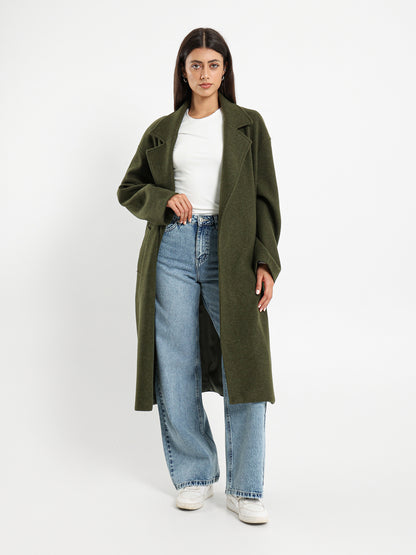 Lapel Collar Long Coat