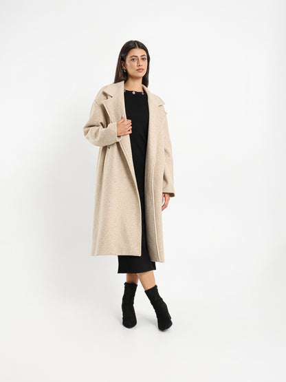 Lapel Collar Long Coat