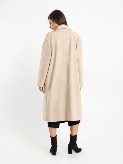 Lapel Collar Long Coat