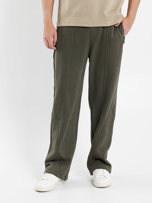 Front Panels Sweatpants with Zip-Up Pockets