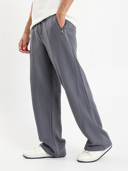 Front Panels Sweatpants with Zip-Up Pockets