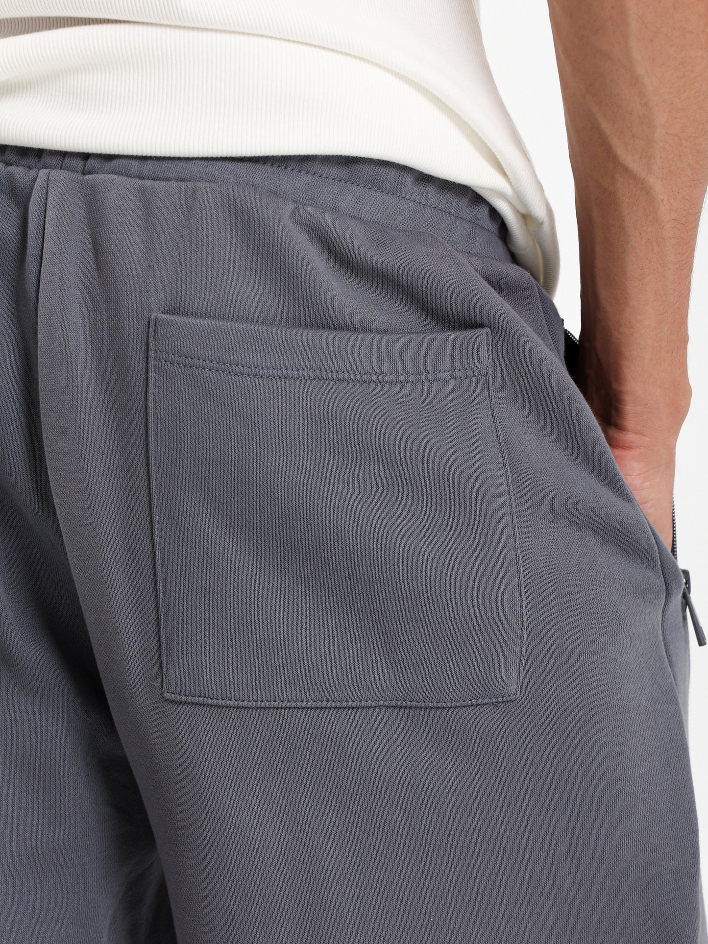 Front Panels Sweatpants with Zip-Up Pockets