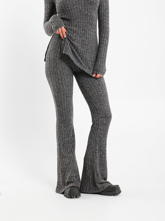 Ribbed Flared Pants