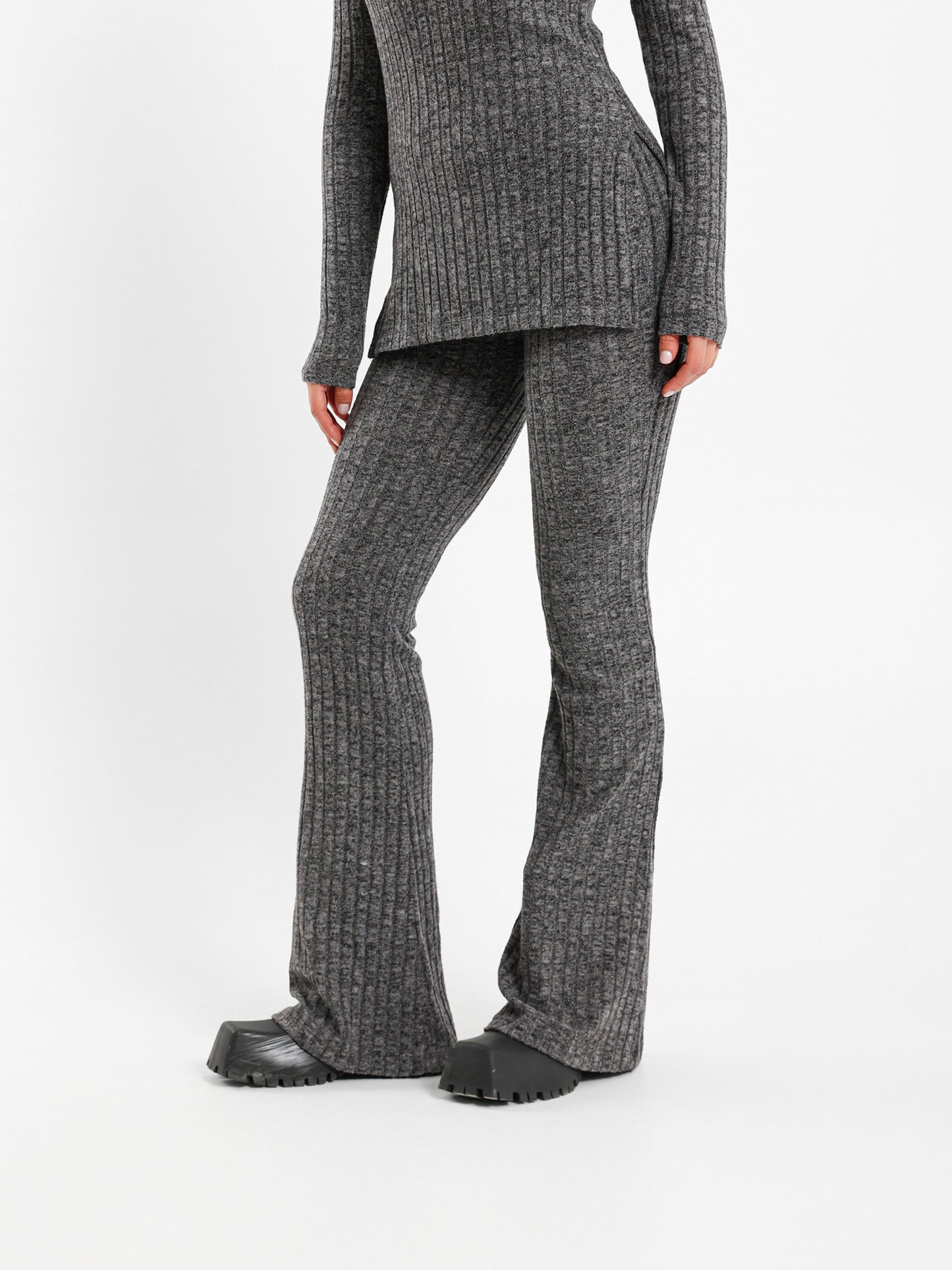 Ribbed Flared Pants