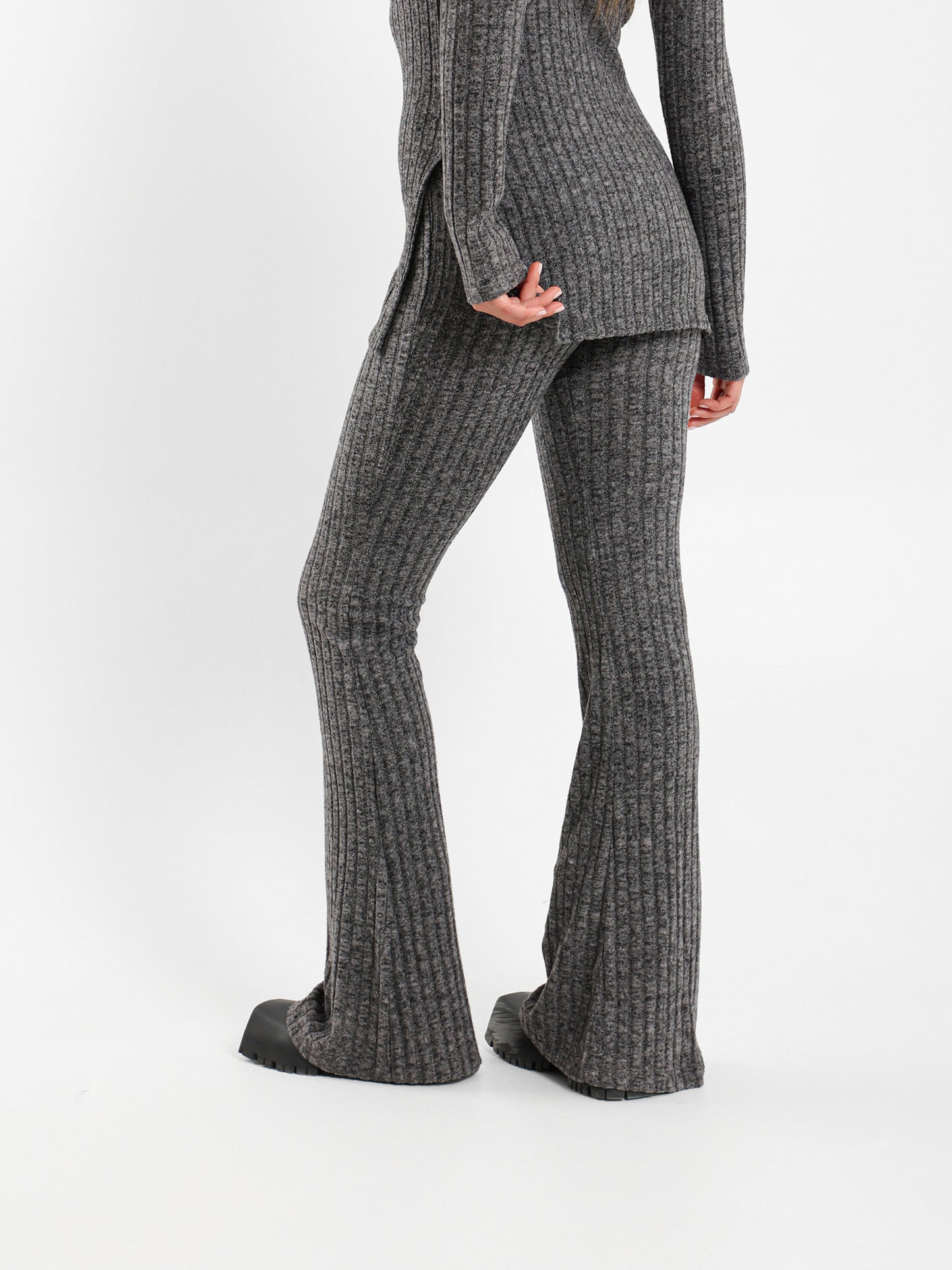 Ribbed Flared Pants