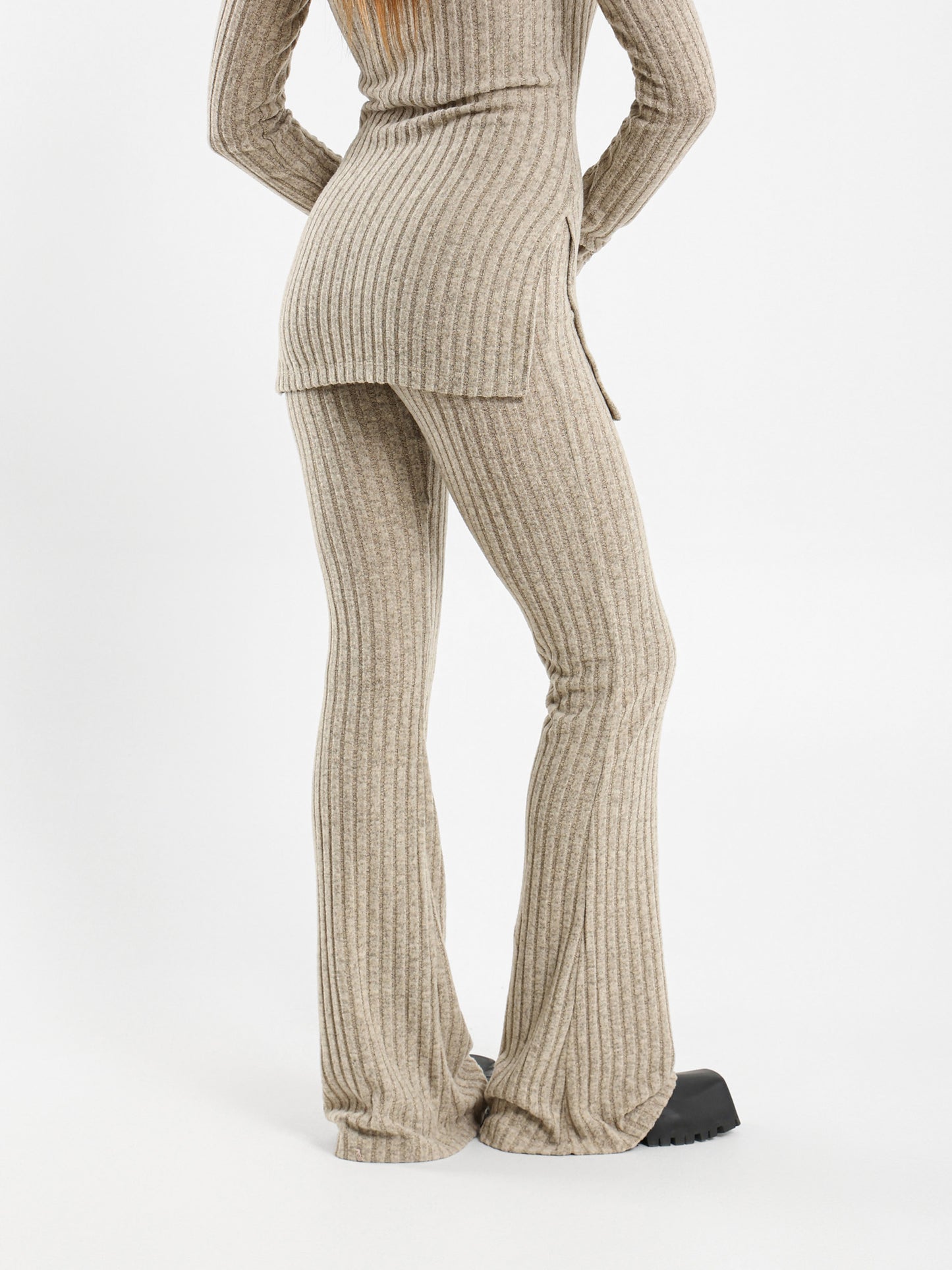 Ribbed Flared Pants