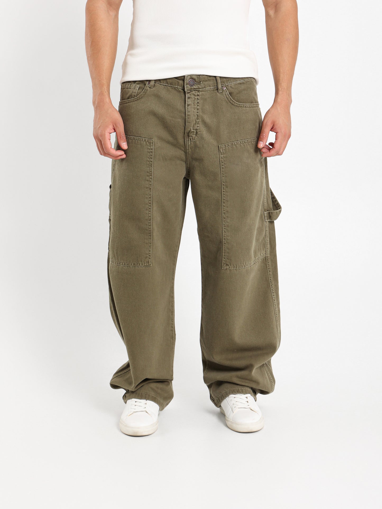 Carpenter Loose Jeans With Front Pocket