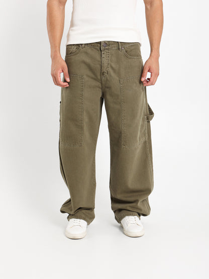 Carpenter Loose Jeans With Front Pocket