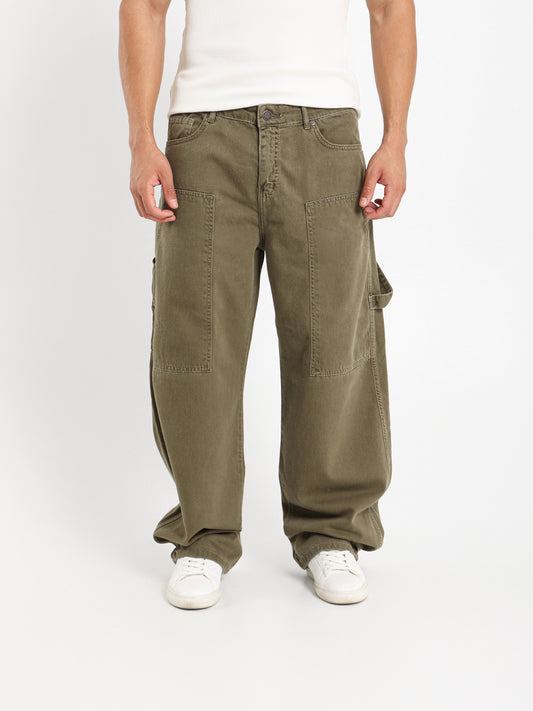Carpenter Loose Jeans With Front Pocket