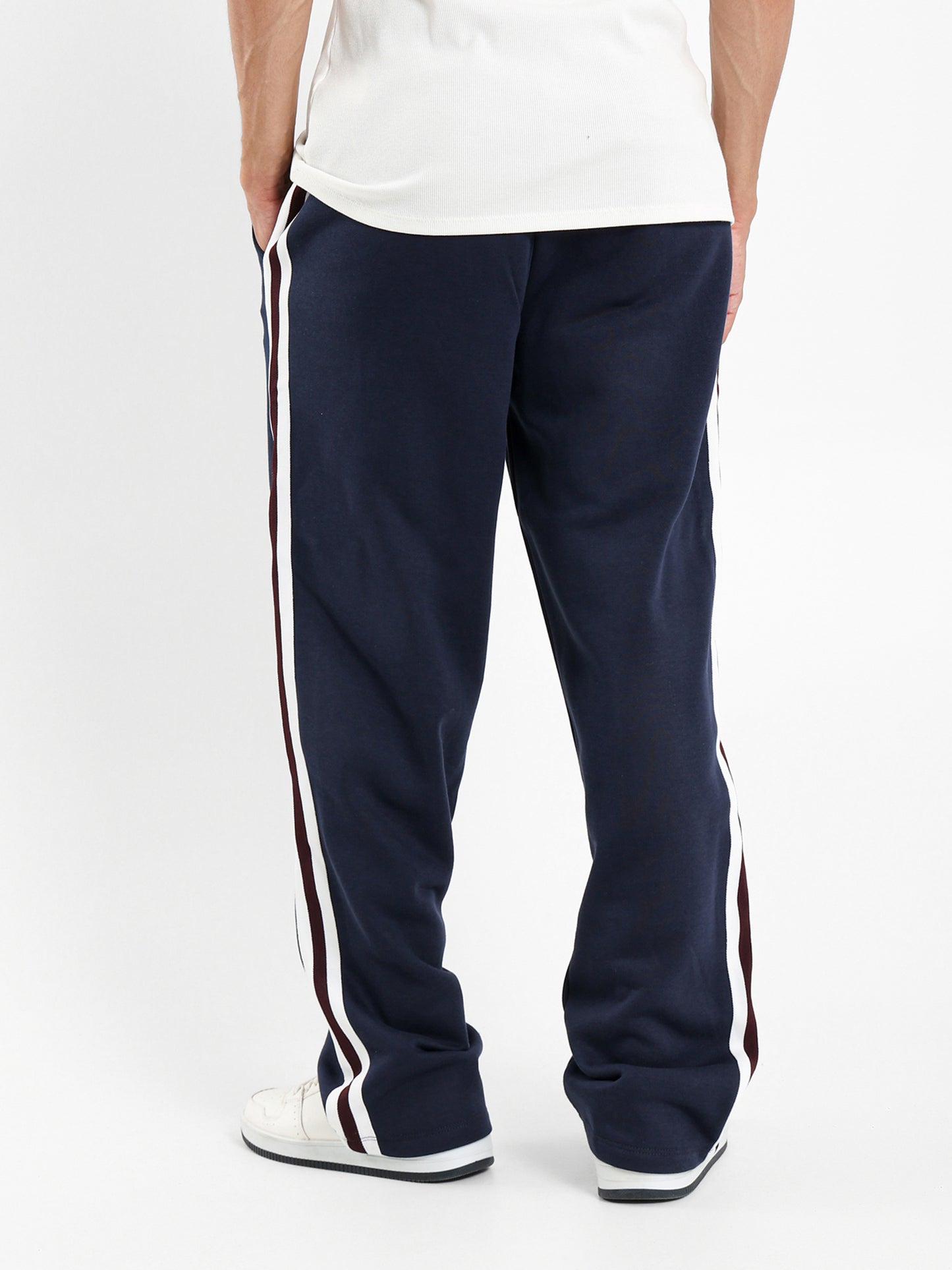 Relaxed Fit Jogging Pants with Side Panels