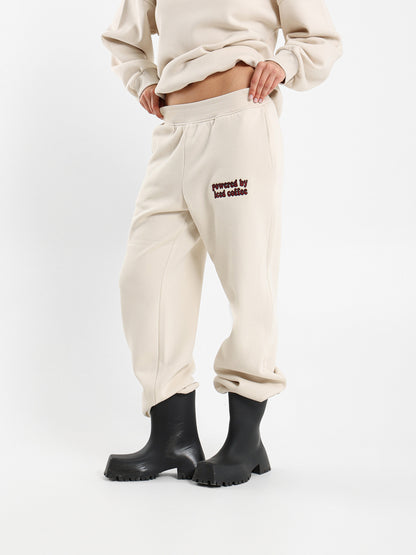 Oversized Embroidered Text Sweatpants
