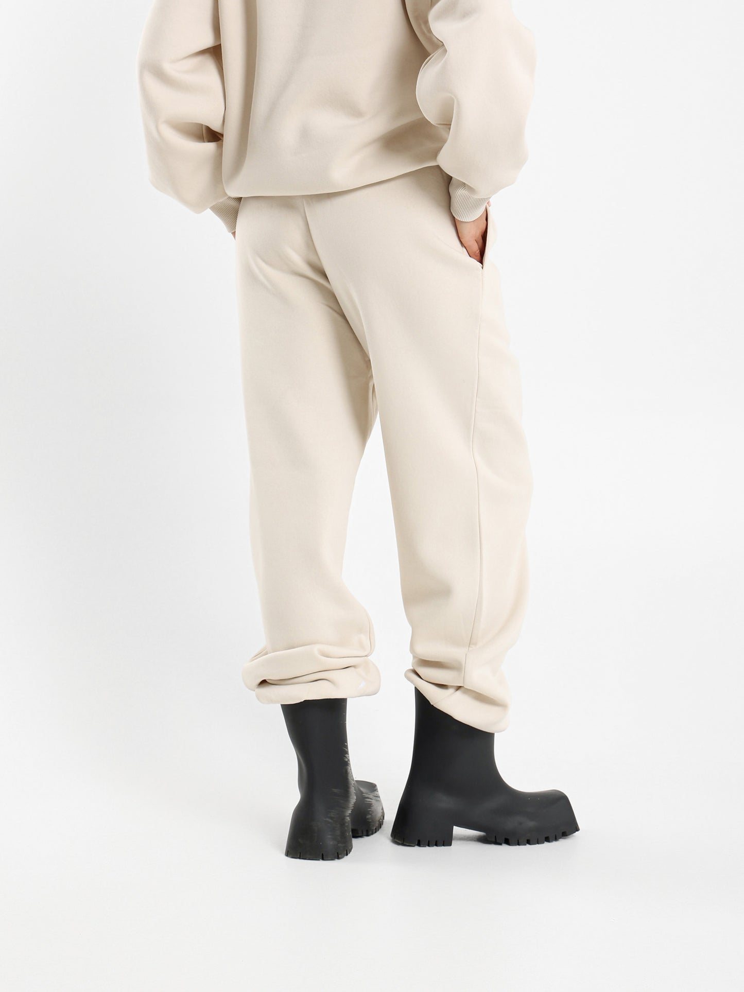 Oversized Embroidered Text Sweatpants