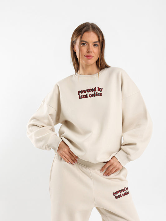 Powered By Iced Coffee Sweatshirt