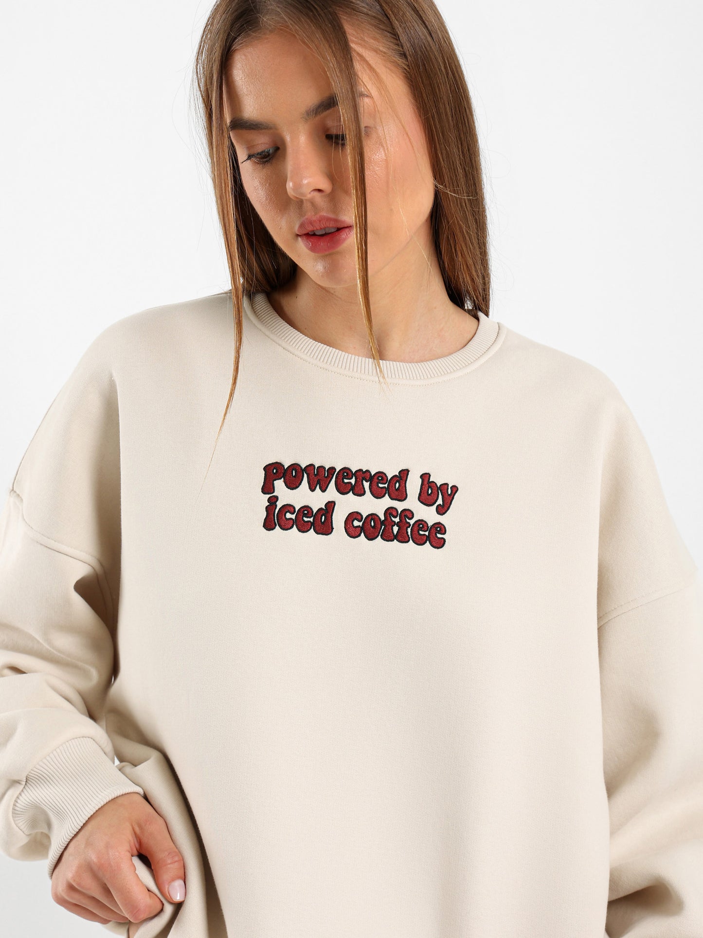 Powered By Iced Coffee Sweatshirt