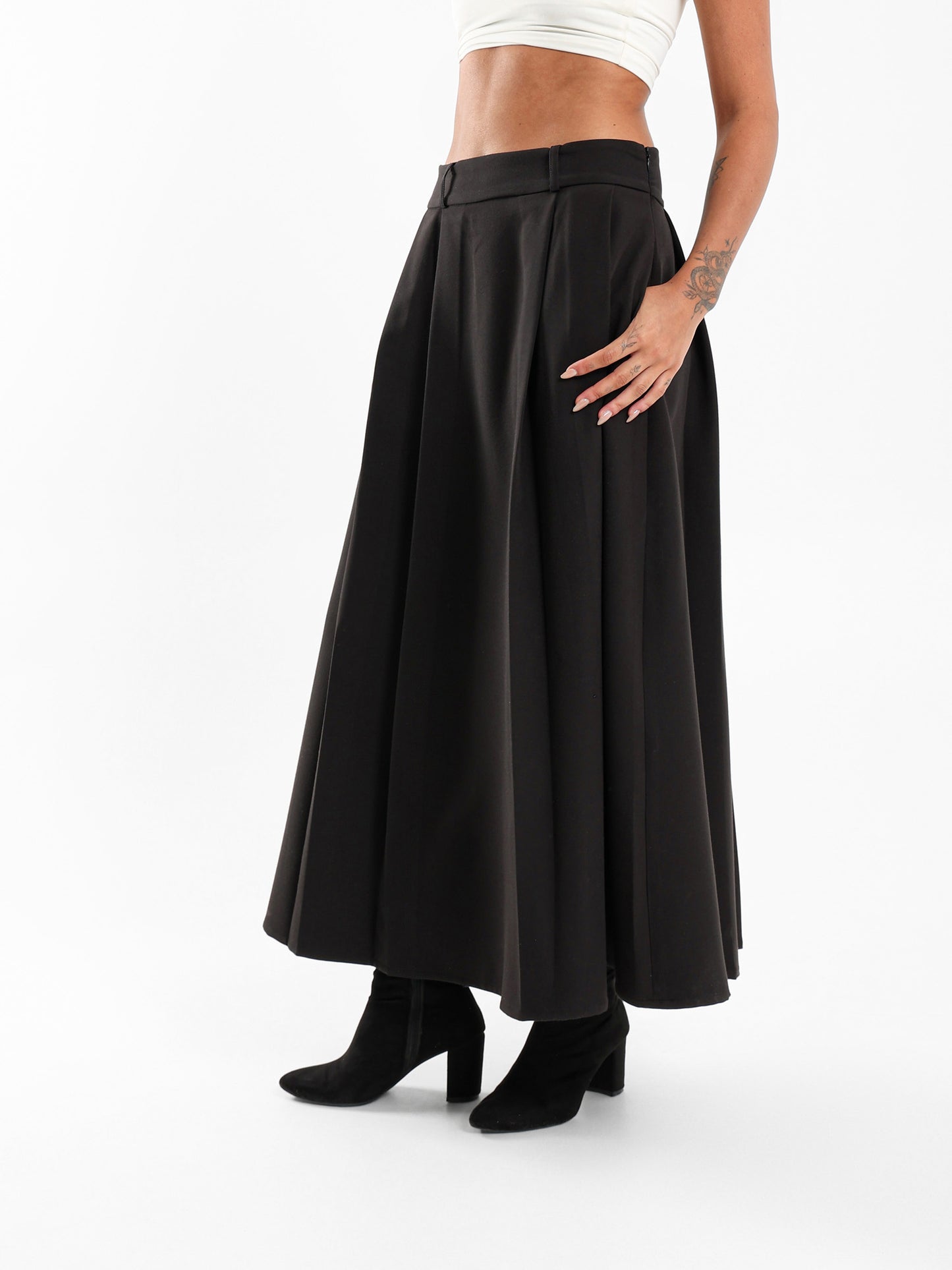 Flared Maxi Skirt