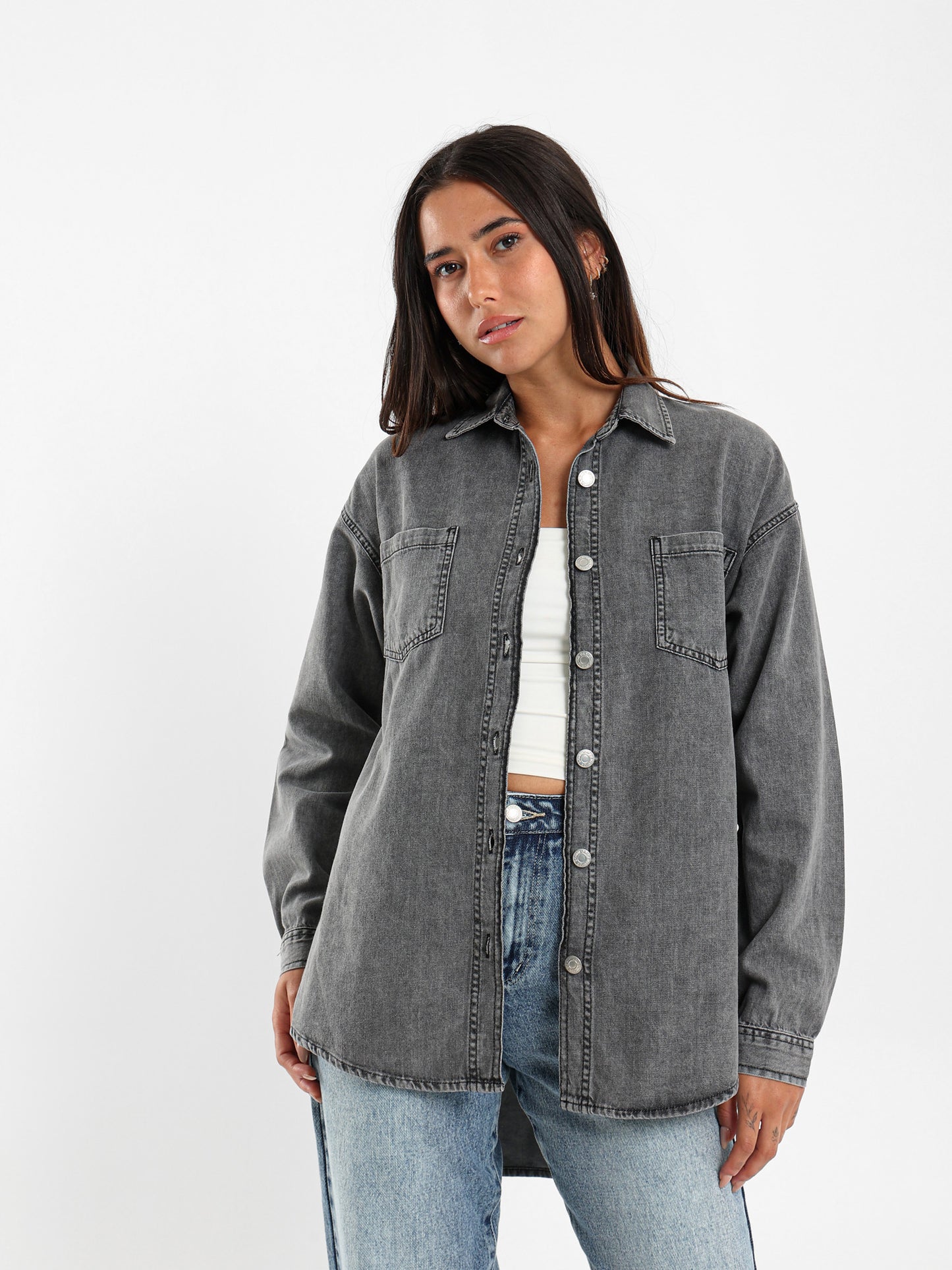 Oversized Denim Shirt