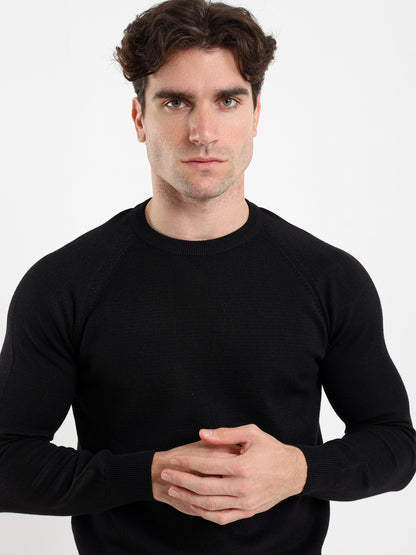 Relaxed Mock Neck Raglan Pullover