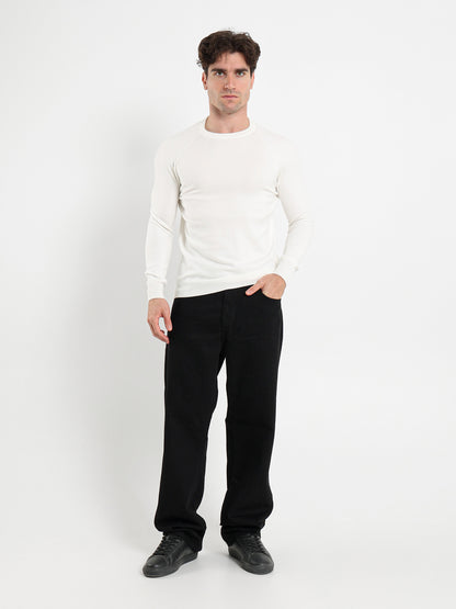Relaxed Mock Neck Raglan Pullover
