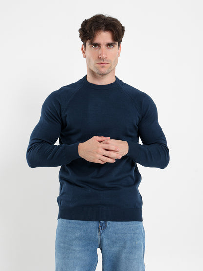 Relaxed Mock Neck Raglan Pullover