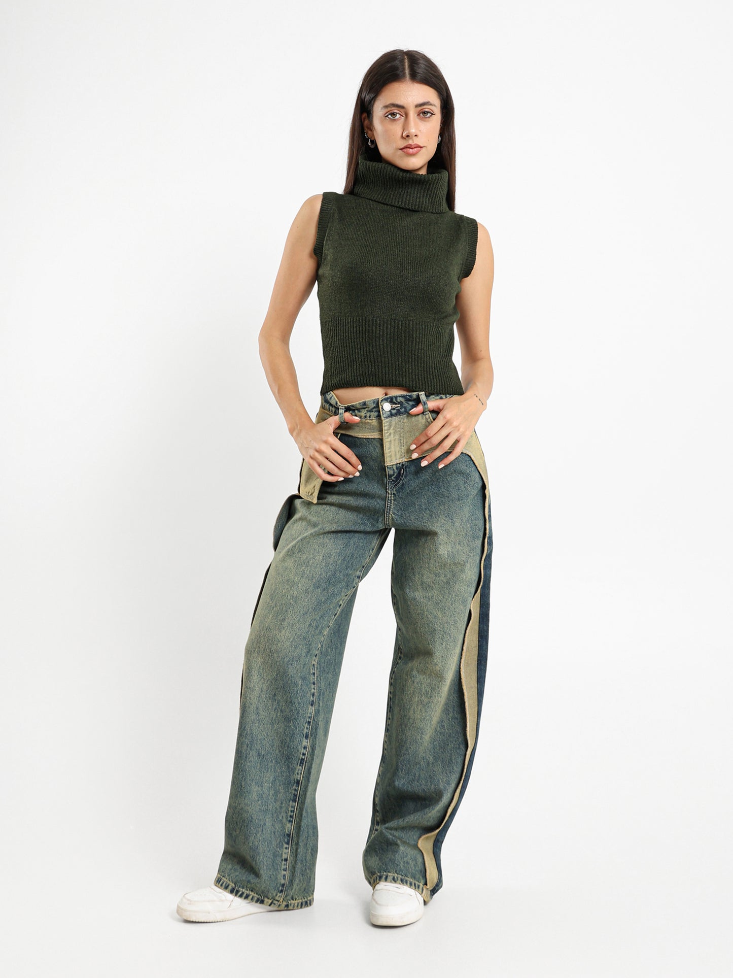 High Neck Fitted Vest