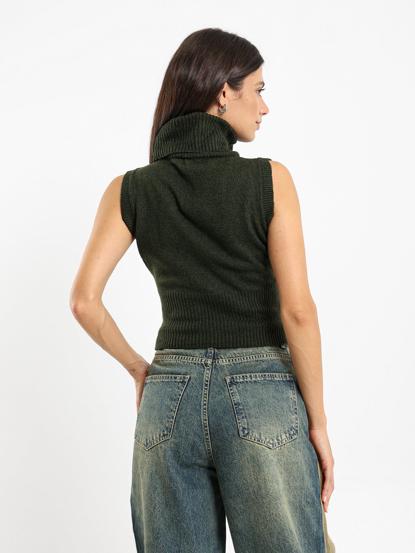 High Neck Fitted Vest