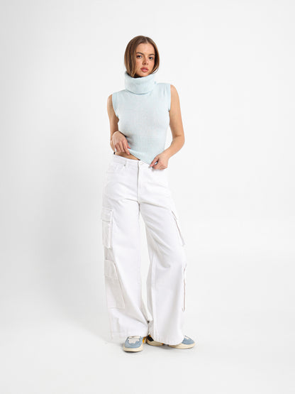 High Neck Fitted Vest