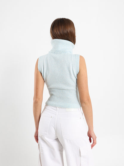 High Neck Fitted Vest