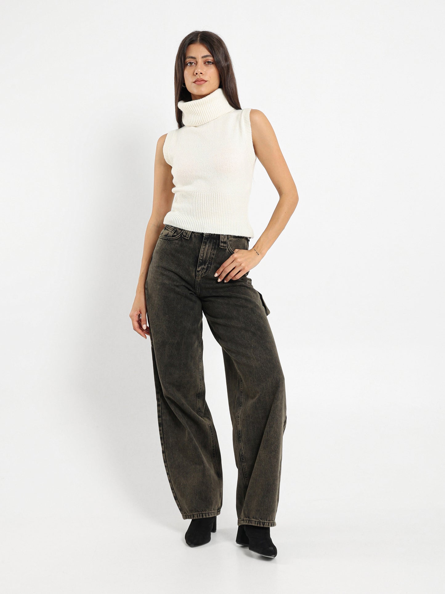 High Neck Fitted Vest