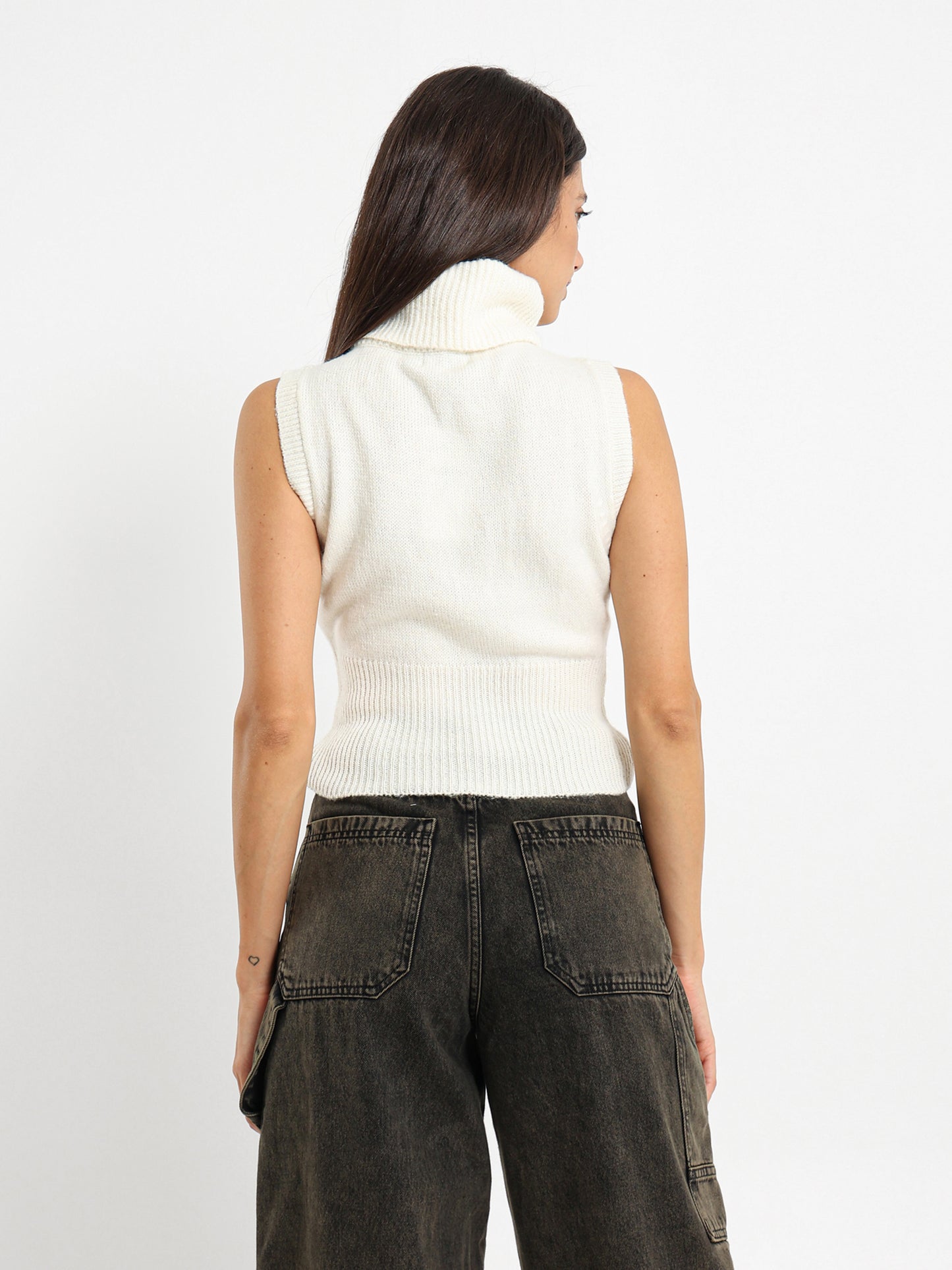 High Neck Fitted Vest