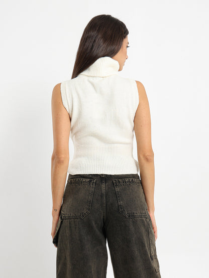 High Neck Fitted Vest