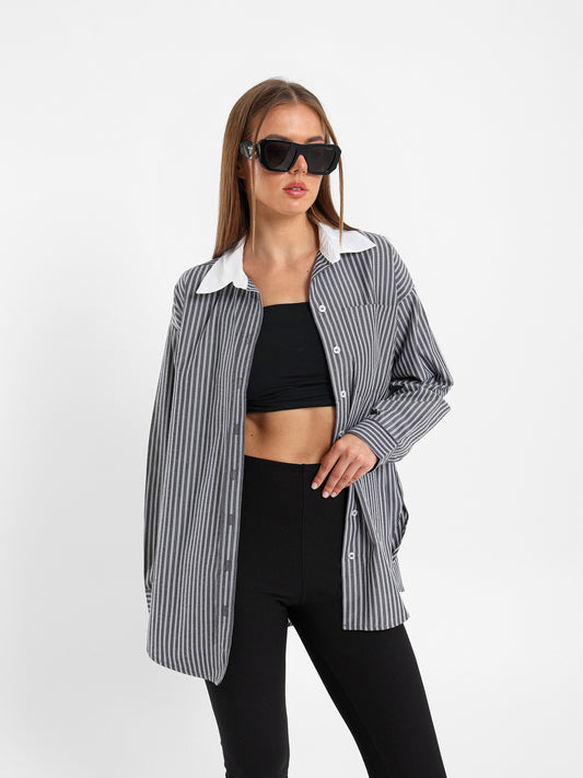 Oversized Striped Shirt