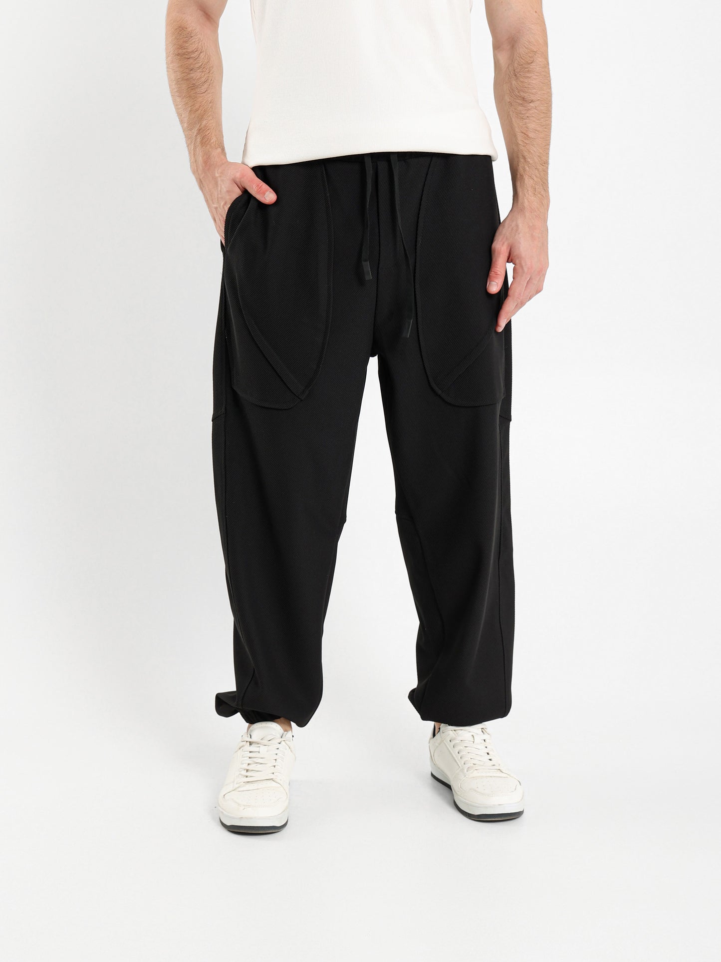 Loose Fit Front Pocket Joggers