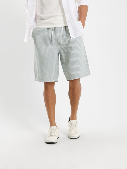 Striped Linen Shorts