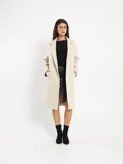 Lapel Collar Long Coat